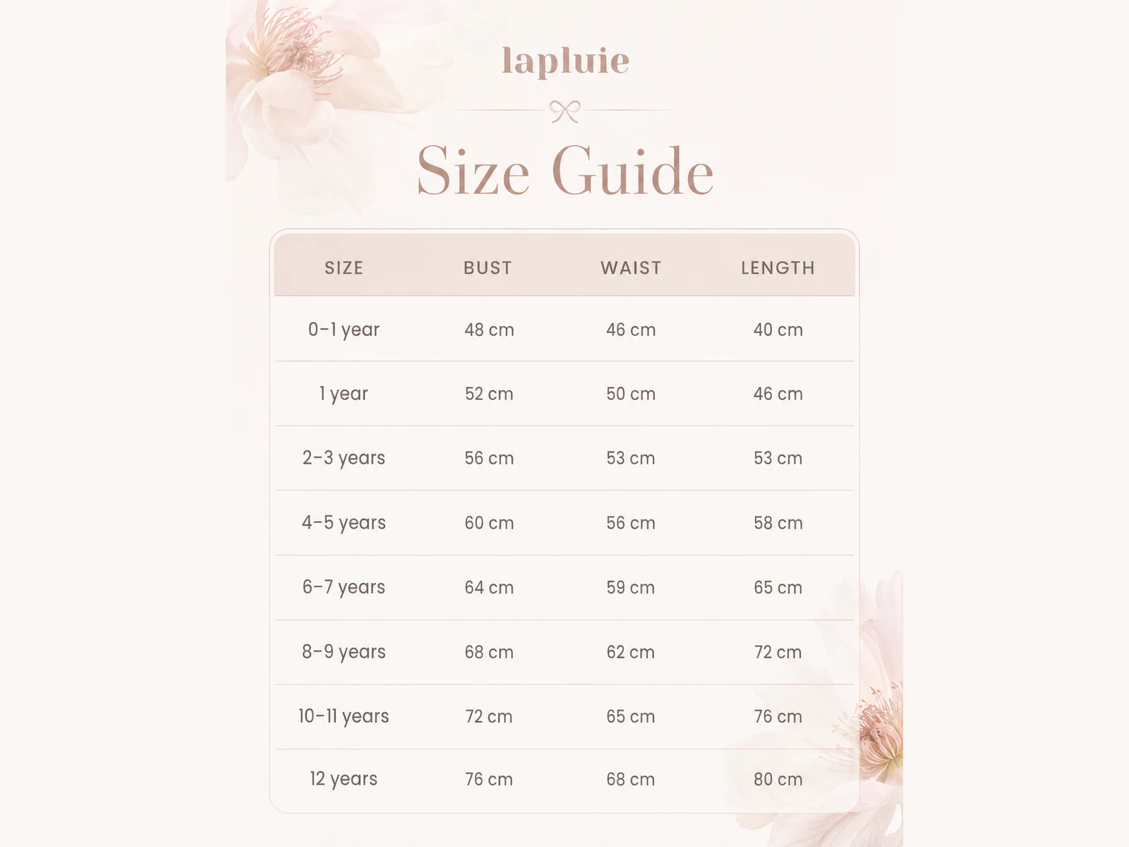 Size Guide